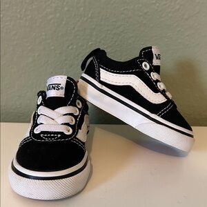 Vans Kids Classic Black and White Sneakers